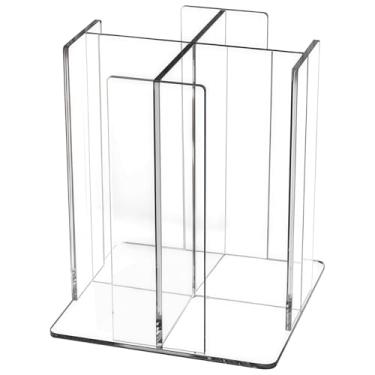 Imagem de Suporte de parede de acrílico para copo e tampa para cafeteria, restaurante e cozinhas domésticas, organizador que economiza espaço, 25,4 cm de altura