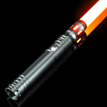 Imagem de CUSTOM SABER Sabre De Luz Led Recarregável Smooth Swing, 9 Fontes Sonoras, Mudança De Cor Infinita Rgb, Suporte Para Sabre De Luz, Duelo Pesado Para Adultos, Brinquedo De Presente - Cinza