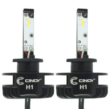 Imagem de Kit Par Lâmpada Super Ultra Led Plus Automotiva H1 12000 Lumens 6500K 