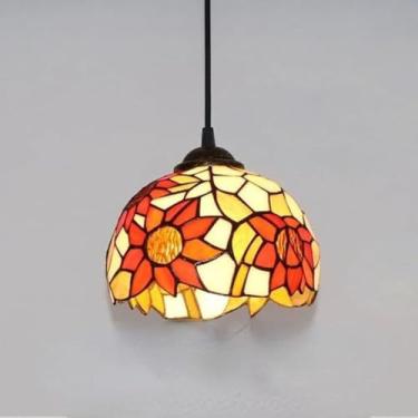 Imagem de Lustre retrô de latão - Perfeito para loft antigo, mesa de cabeceira vintage, restaurante em antigo armazém e pousada litorânea (C)