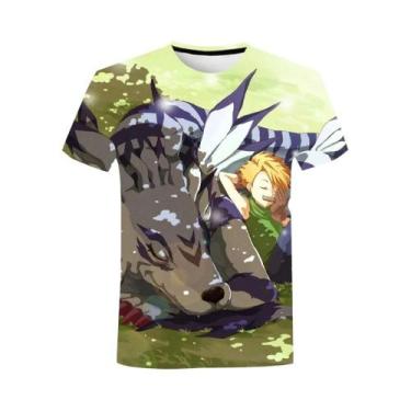 Imagem de Camiseta Unissex Oversized Com Estampa 3D Do Anime Digimon Adventure, 