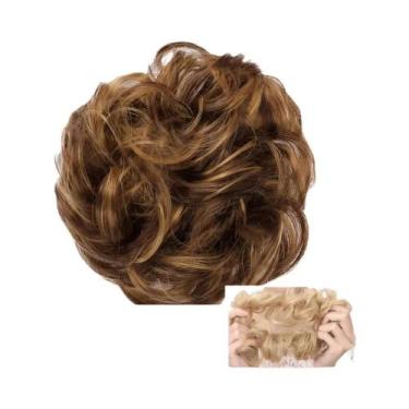 Imagem de Coque De Cabelo Sintético Cacheado Natural Para Mulheres, Extensões De