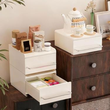 Imagem de Organizador de Cápsulas de Café Empilhável, Branco, Grande Capacidade (TYPE B)