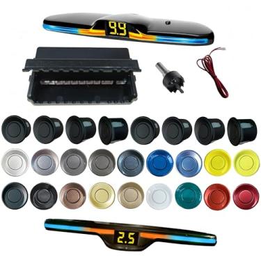 Imagem de SANDETOUN Kit de sensor de estacionamento kit de sensor de reserva sensor reverso para carro 18 opções de cores para sondas ajustável alarme volume profissional sensor de reversa para carro assistente