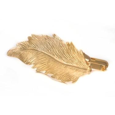 Imagem de Yoursfs Clipes de gravata de folha para homens, aço inoxidável, novidade, prendedor de gravata personalizado, adequado para joias de trabalho de casamento diário