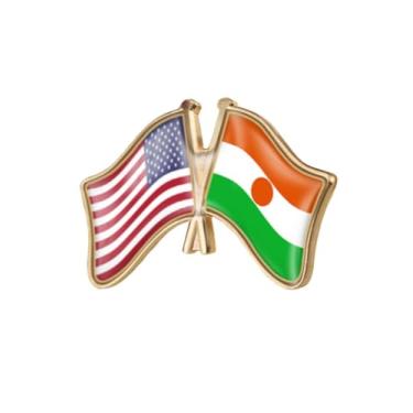 Imagem de EnigmaGlow Emblema de broche de pino único World Most Countries Estados Unidos América e outros países Cruz Amizade Emblema para homens e mulheres, 1.3x0.9inch（33x23mm）, Metal, resina