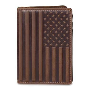 Imagem de Carteira masculina fina de couro, carteira masculina dobrável de couro, bloqueio de RFID, carteira de cartão de crédito minimalista fina para homens, carteira masculina pequena com bolso frontal