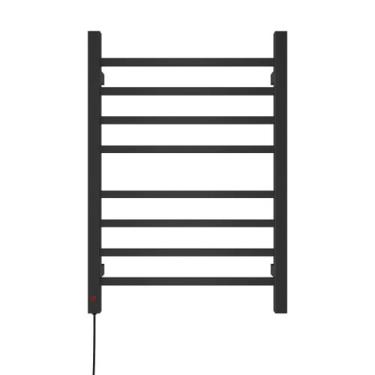 Imagem de Toalheiro Térmico 2 Toalhas Quadratto Due Preto 220 Esquerdo - Casuli