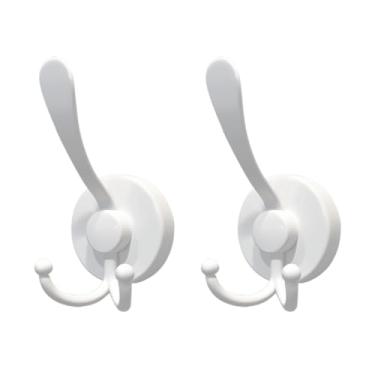 Imagem de Ganchos de ventosa para chuveiro, ganchos de toalha com 3 ganchos para banheiro, cozinha, ganchos de parede para pendurar grinaldas, bucha, casacos, roupões de banho em vidro, espelho, azulejo e