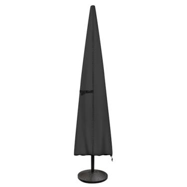 Imagem de ULTCOVER Capa de guarda-sol para pátio – 600D impermeável ao ar livre para guarda-chuva – Serve para guarda-chuva de mercado de 2,8 – 3,5 m, preta
