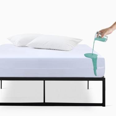 Imagem de Qatan Capa protetora de colchão King com zíper – Capa de colchão 100% à prova d'água – Macia, respirável e silenciosa – Colchões de profundidade de até 38 cm