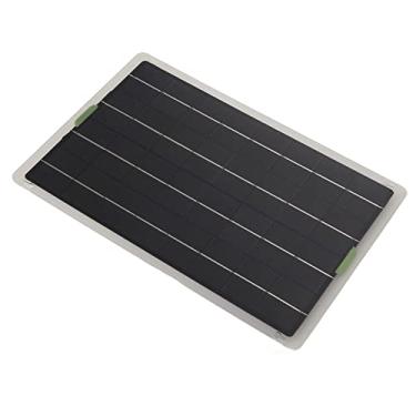 Imagem de Cryfokt Carregador de Bateria Solar Eficiente de Painel Solar Portátil de 20 W para Carro RV, Porta USB Dupla de 12 V para Carregamento de Emergência Aplicável para Uso Externo