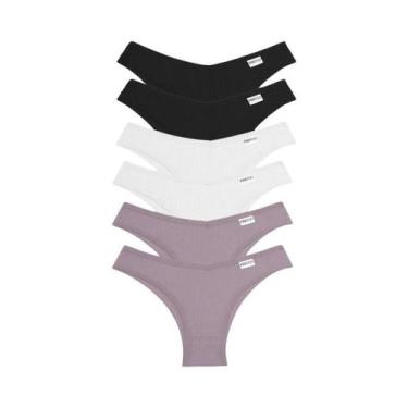 Imagem de Calcinhas De Biquíni Brasileiro Em Algodão Waffle Multicoloridas Para 