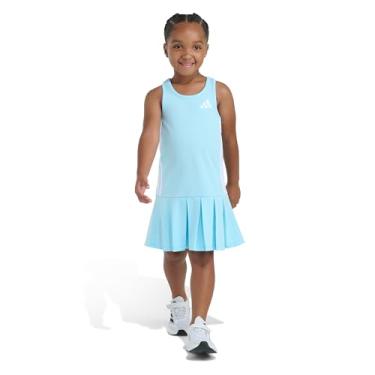 Imagem de Adidas Vestido regata de tênis sem mangas para bebês e meninas, Azul Congelado, 4 Anos