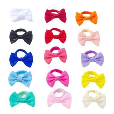 Imagem de 30 peças de laços de cabelo para meninas, prendedores de rabo de cavalo, elásticos