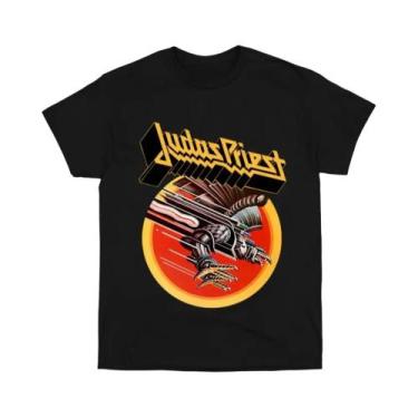 Imagem de Camiseta Unissex De Algodão Com Gola Redonda JUDAS PRIEST Metal Rock M