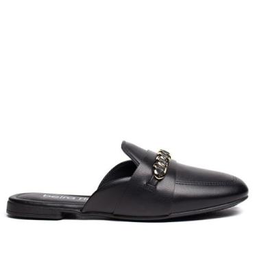 Imagem de Sapatilha Mule Feminina Beira Rio Napa Turim Preto, Preto, 36