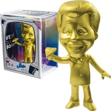 Imagem de Boneco Silvinho Fandom Box Silvio Santos Dourado 11Cm Apresentador Col