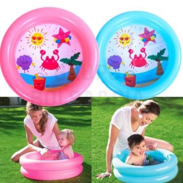 Imagem de Piscina Infantil para Praia Piscina de Bebê Vinil Resistente 21 Litros