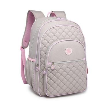 Imagem de Mochila De Costa Kika Feminina Tactel Com Gliter E Chaveiro - D Presen