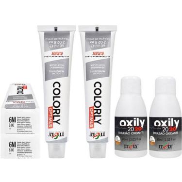 Imagem de Itely  Kit c/2 Tintas Colorly 6NI Louro Escuro Intenso 60 ml + 2 Oxily