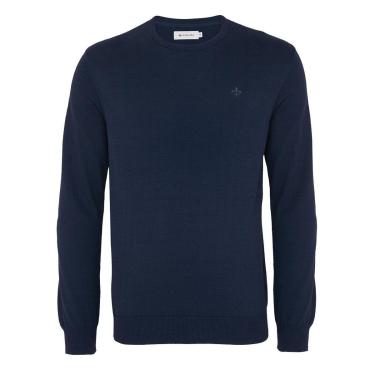 Imagem de Suéter Dudalina Masculino Tricot Crewneck Basico Misto Azul Marinho-Masculino