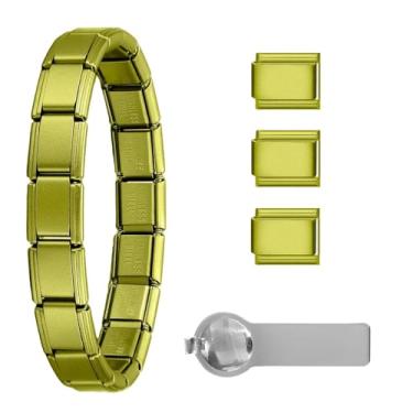 Imagem de papasgix Pulseiras italianas com berloques italianos, pingentes italianos de aço inoxidável de 9 mm, destacáveis, personalizados, Aço inoxidável, Sem Pedra Preciosa