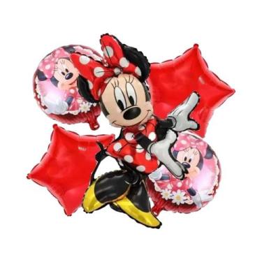 Imagem de Conjunto De Decoração De Festa De Aniversário Temática Da Minnie Rosa 