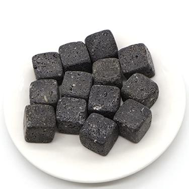 Imagem de 1 peça Cristais e pedras vulcânicas de quartzo vulcânico preto natural e pedras de espécime em massa para decoração de aquário doméstico