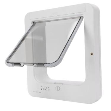 Imagem de HEEPDD Porta Inteligente do Gato, Porta Automática do Animal de Estimação da Aleta Gato Sensor Com Controle Remoto Saída de Entrada de 2 Vias para Exterior Interno