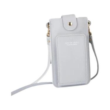 Imagem de Bolsa De Ombro Feminina De Cor Sólida, Moda, Porta Celular, Carteira, 