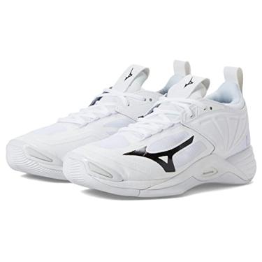 Imagem de Mizuno Tênis de vôlei feminino Wave Momentum 2, Branco/preto, 38