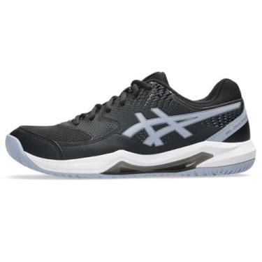 Imagem de ASICS Tênis masculino Gel-Dedicate 8, Preto/cinza e azul, 39