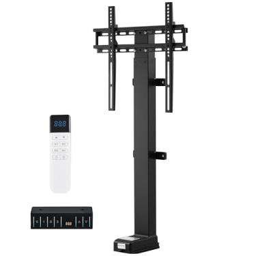 Imagem de CO-Z Elevador motorizado de TV para mecanismo de montagem de TV de 32 a 65 polegadas com controle remoto de exibição digital e configuração de memória, altura ajustável 99-163 cm, capacidade de carga