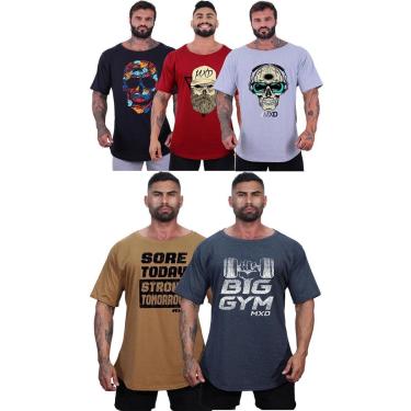 Imagem de Kit 5 Camisetas Morcegão Masculina MXD Conceito Fitness Academia Musculação-Masculino