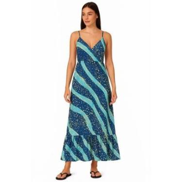 Imagem de Vestido Longo FMF Indiano Estampado Feminino Chic-Feminino