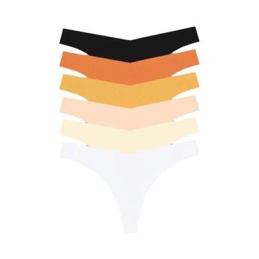 Imagem de Calcinhas Ultra Finas Sem Costura Para Mulheres, 6PCS, G-String Com Ci