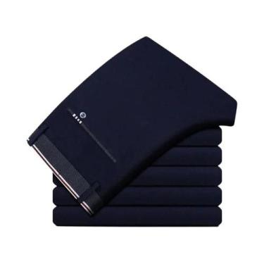 Imagem de Calças De Terno Masculino Para Negócios, Finas, Formais, Retas, Longas