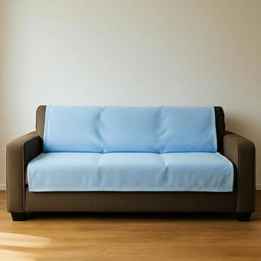 Imagem de Manta Protetora Para Sofá Impermeável Covra Colorful Ideal Para Pets Crianças e Decoração 135x135cm Cores do verão - Casa de campo Casa de praia (AZUL CARIBE)