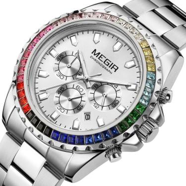 Imagem de Relógio Masculino De Quartzo Smael 2227g à Prova D'água Prata