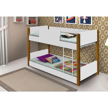 Imagem de Beliche Infantil Valentina Juvenil - Branca E Mel Branco