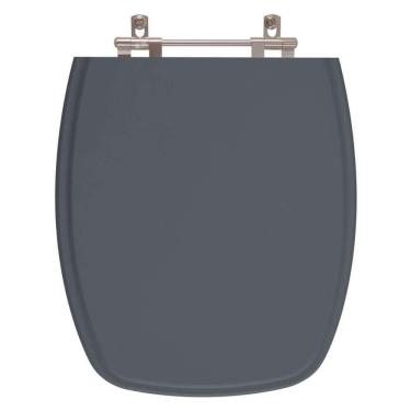 Imagem de Assento Sanitário Laqueado Valentina Cinza Escuro Para Vaso Santamarina