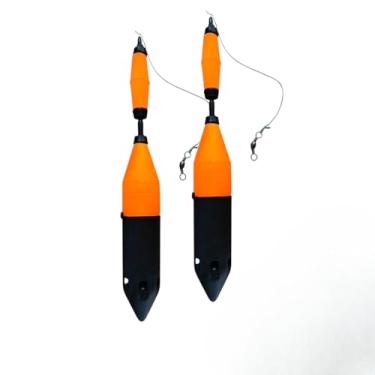 Imagem de Boia de Pesca Torpedo 45g Resistente com Alta Flutuabilidade, Ideal para Pesca Esportiva e Amadora em Águas Paradas ou Correntes, Balsa flutuante, Ideal para Lagoas, Rios, Represas Kit c/2UN (Laranja)