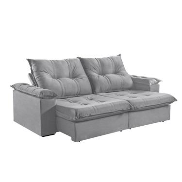 Imagem de Sofá 2 Lugares Retrátil 210cm Pillow Top Reclinável M-191 Cinza