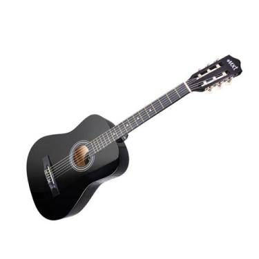 Imagem de Violão 38 acústico, com tensor e cordas de nylon, cor preto - MXT