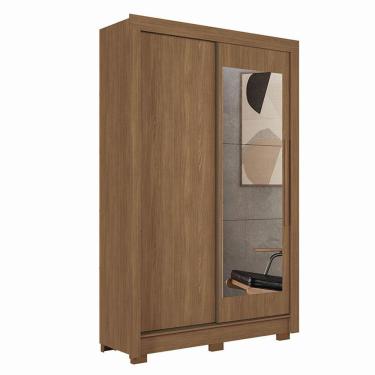 Imagem de Guarda Roupa Solteiro 2 Portas De Correr Com Espelho Lapa Jatobá - Santos Andirá