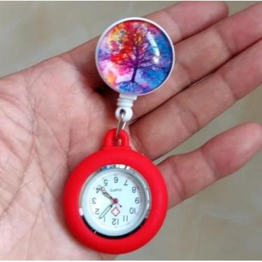 Imagem de Relógio Lapela Enfermagem Árvore Da Vida Analógico Tipo Ioiô - Memory 
