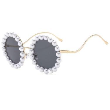 Imagem de Óculos, óculos, lentes de gradiente modernas redondas com acabamento e