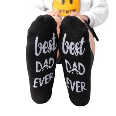 Imagem de Meias engraçadas de mistura de algodão Best Dad Ever para adultos - Ta