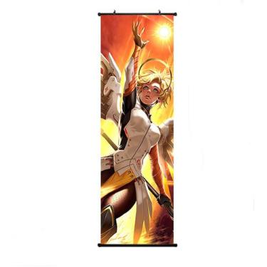 Imagem de Pintura de parede em tela Overwatch Angela Ziegler Anime - Yiweisai